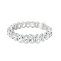 18K White Gold Oval Diamond Wedding Ring (2.13ct)