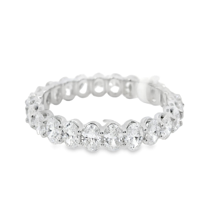 18K White Gold Oval Diamond Wedding Ring (2.13ct)