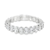 18K White Gold Oval Diamond Wedding Ring (2.13ct)
