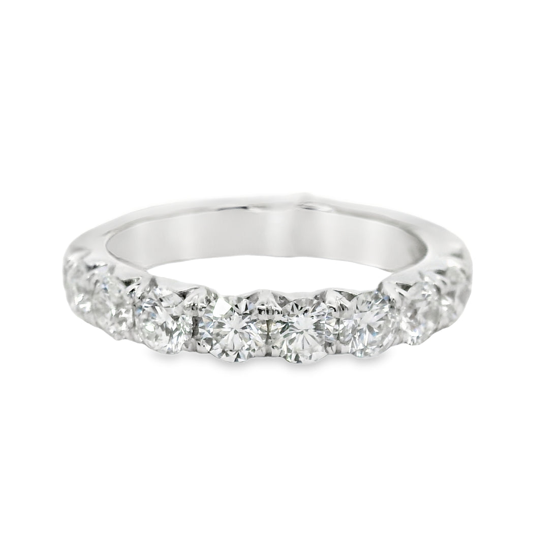 18kt White Gold Diamond French Pave Ring (1.31ct)