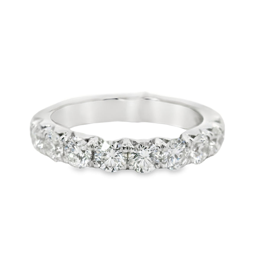 18kt White Gold Diamond French Pave Ring (1.31ct)