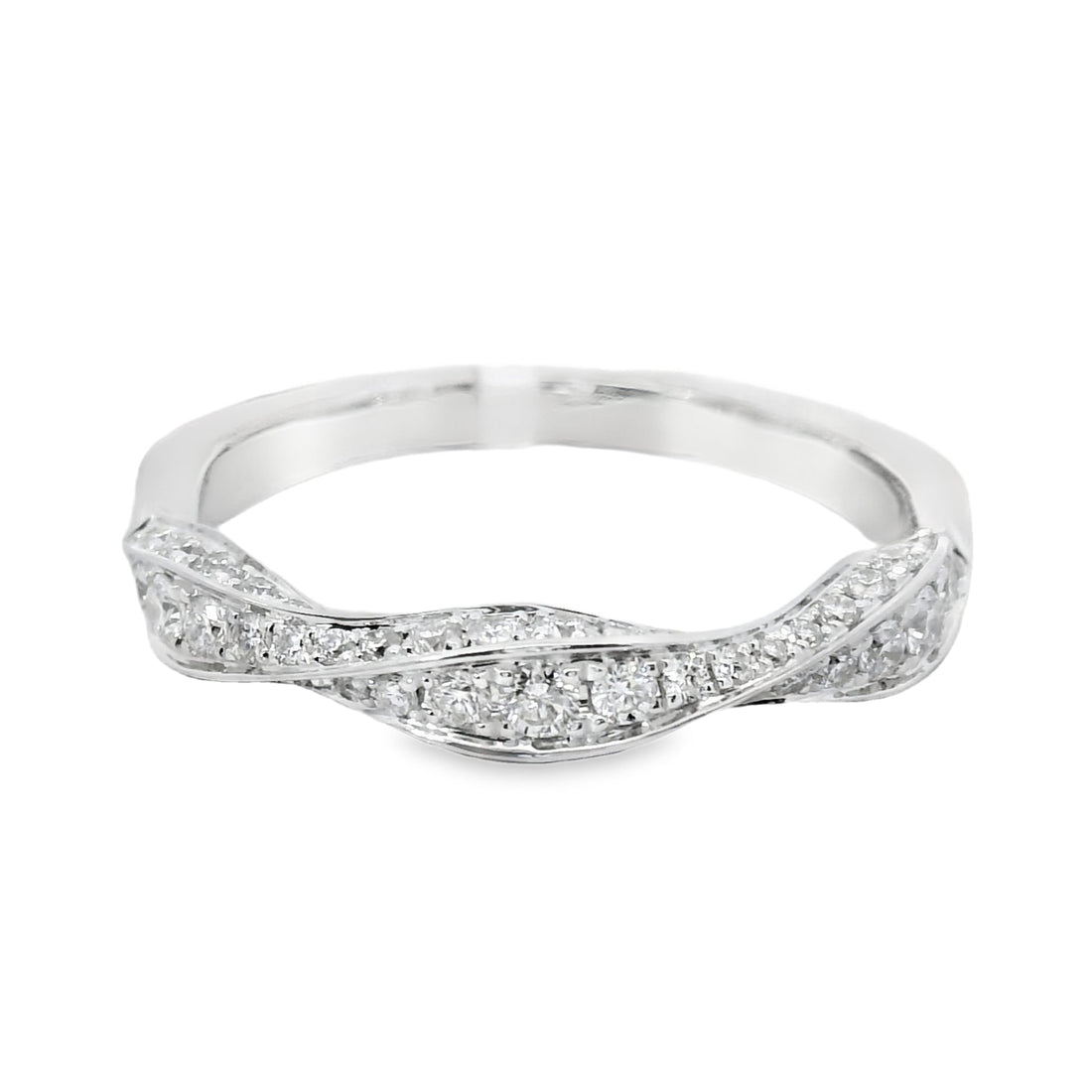 18kt White Gold Diamond Twisted Ring (0.4ct)