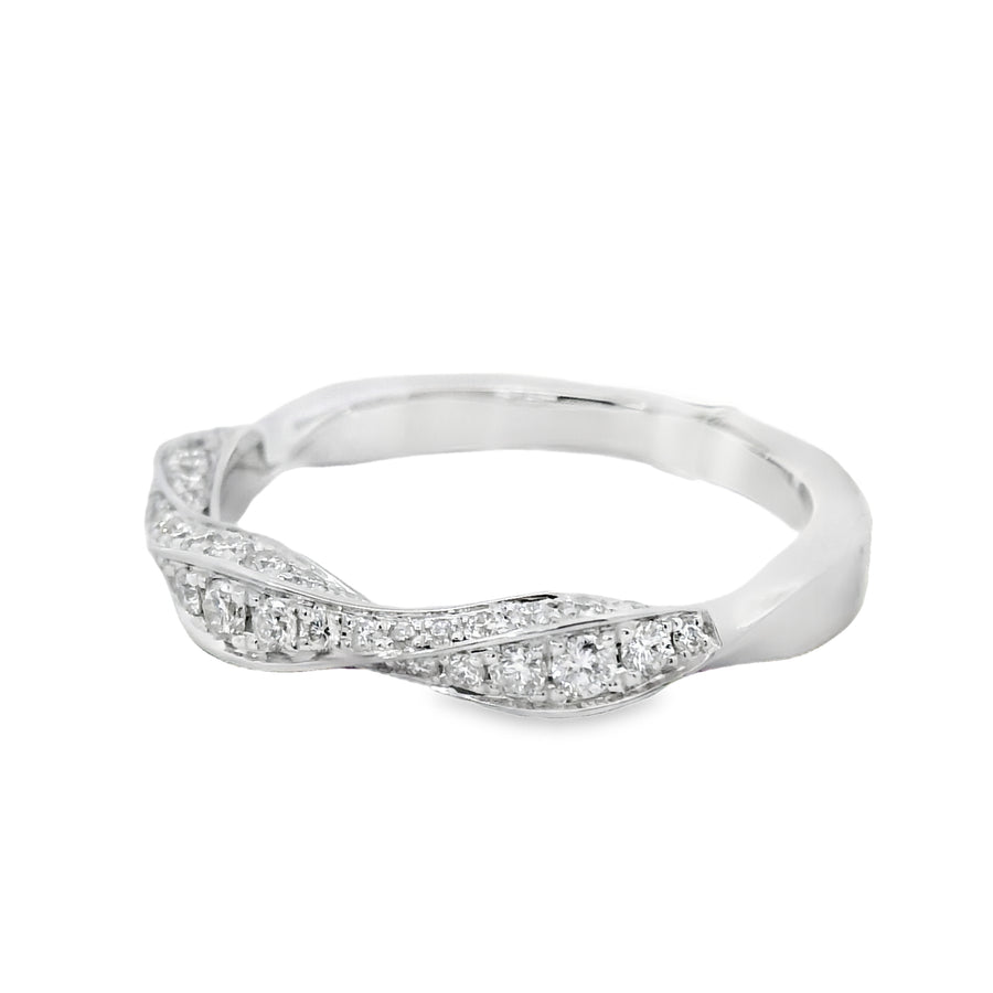 18kt White Gold Diamond Twisted Ring (0.4ct)