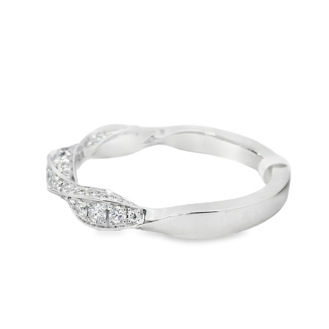 18kt White Gold Diamond Twisted Ring (0.4ct)