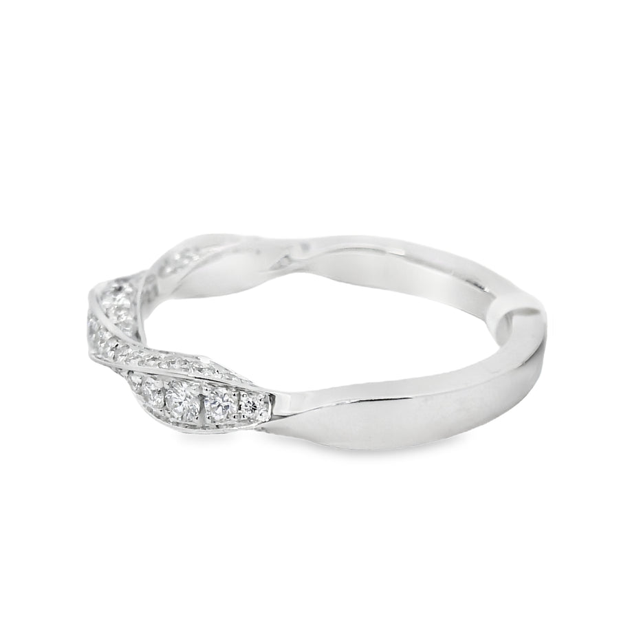 18kt White Gold Diamond Twisted Ring (0.4ct)