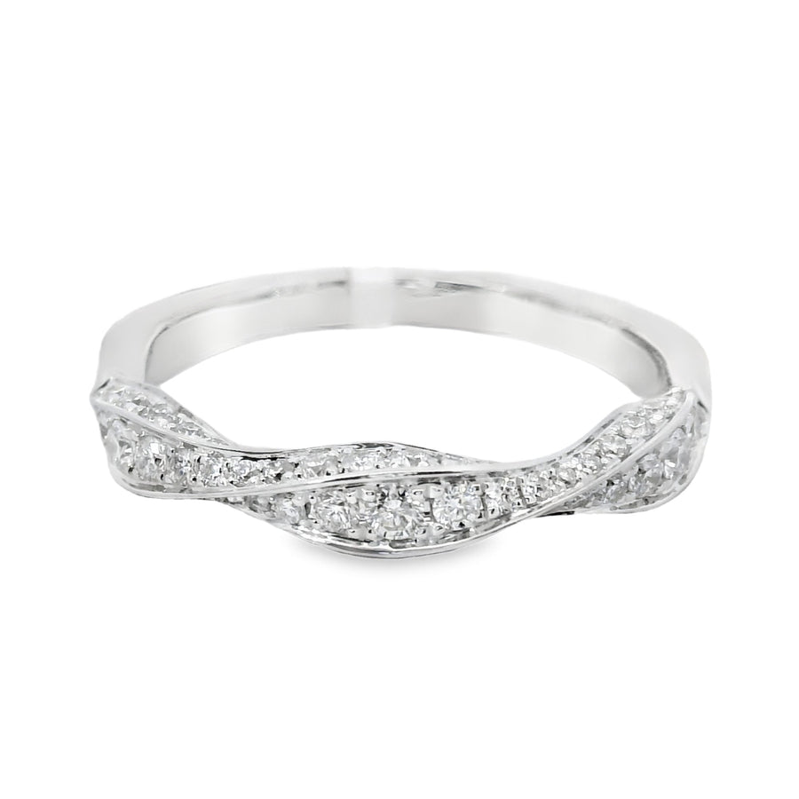 18kt White Gold Diamond Twisted Ring (0.4ct)