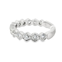 18K White Gold Round Diamond Wedding Ring (.78ct)