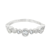 18K White Gold round Diamond Wedding Ring (.32ct)