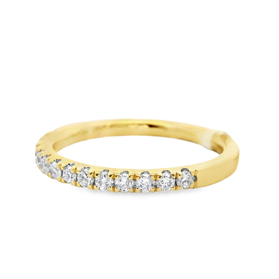 18K Yellow Gold Diamond Wedding Ring (.31ct)