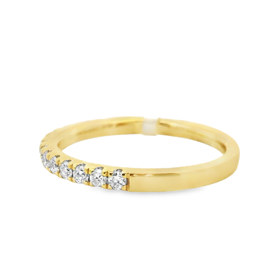 18K Yellow Gold Diamond Wedding Ring (.31ct)