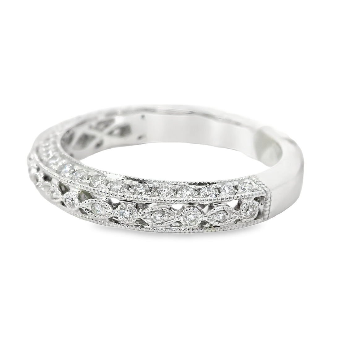 18kt White Gold Diamond Vintage Ring (0.44ct)