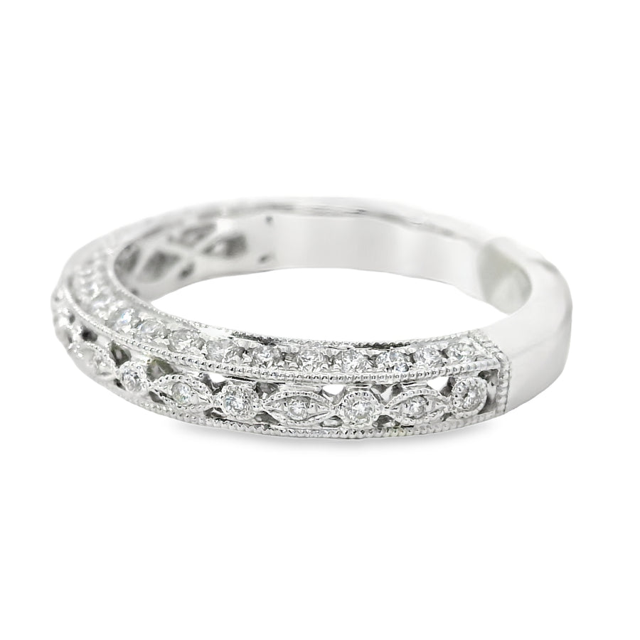 18kt White Gold Diamond Vintage Ring (0.44ct)