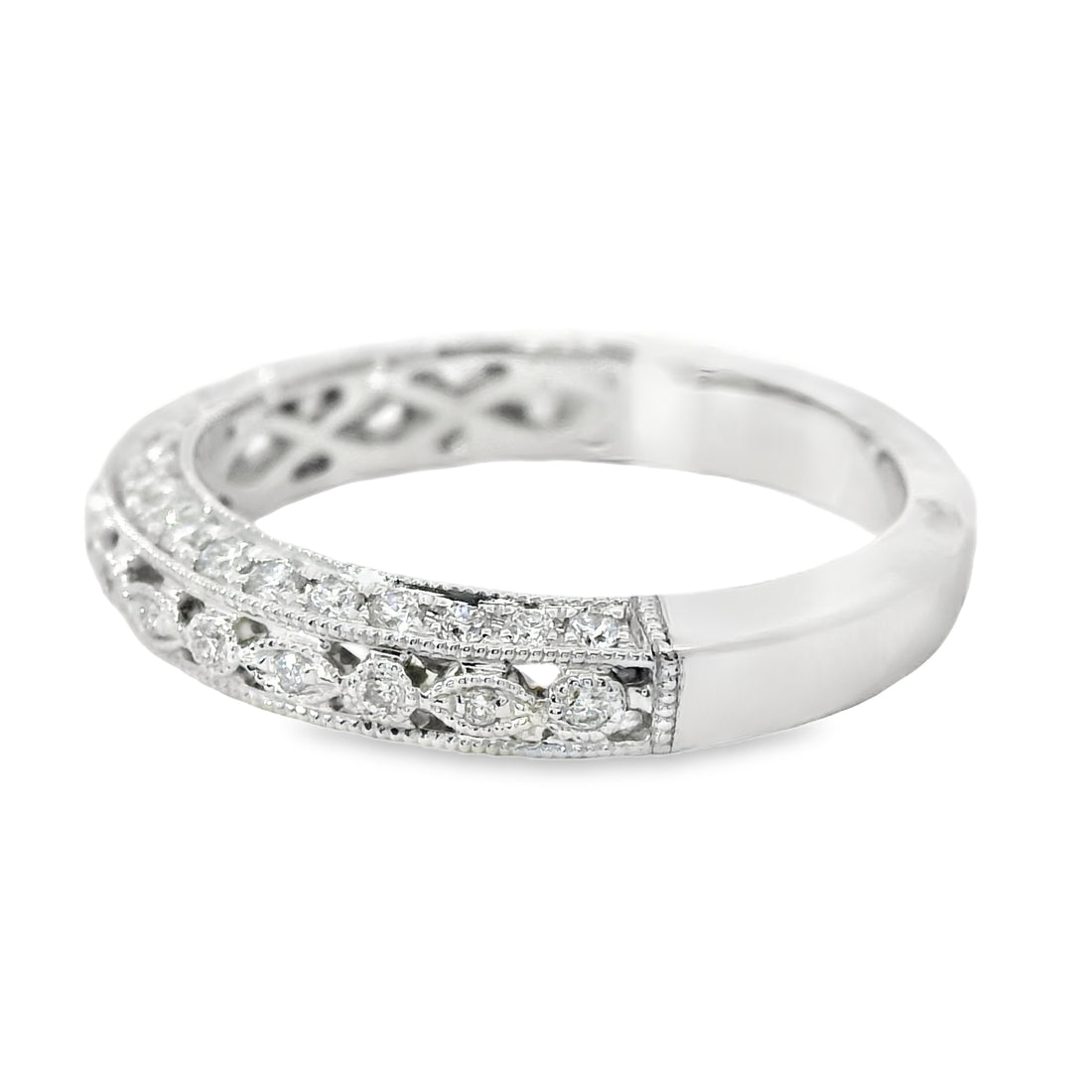 18kt White Gold Diamond Vintage Ring (0.44ct)