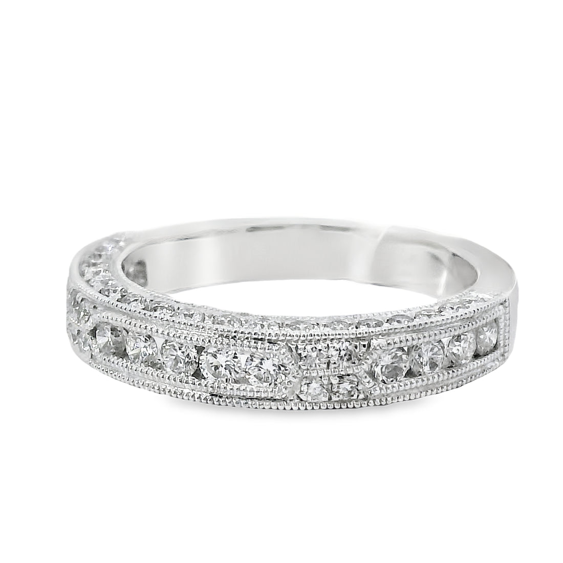 18kt White Gold Diamond Channel Set Ring (0.73ct)