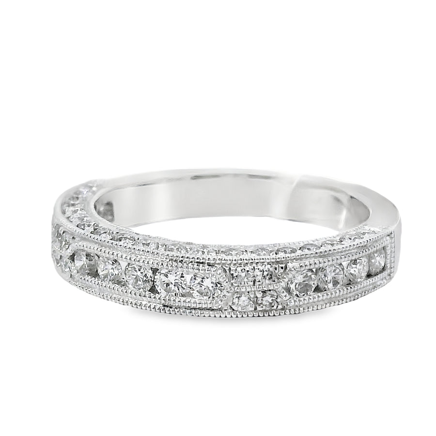 18kt White Gold Diamond Channel Set Ring (0.73ct)