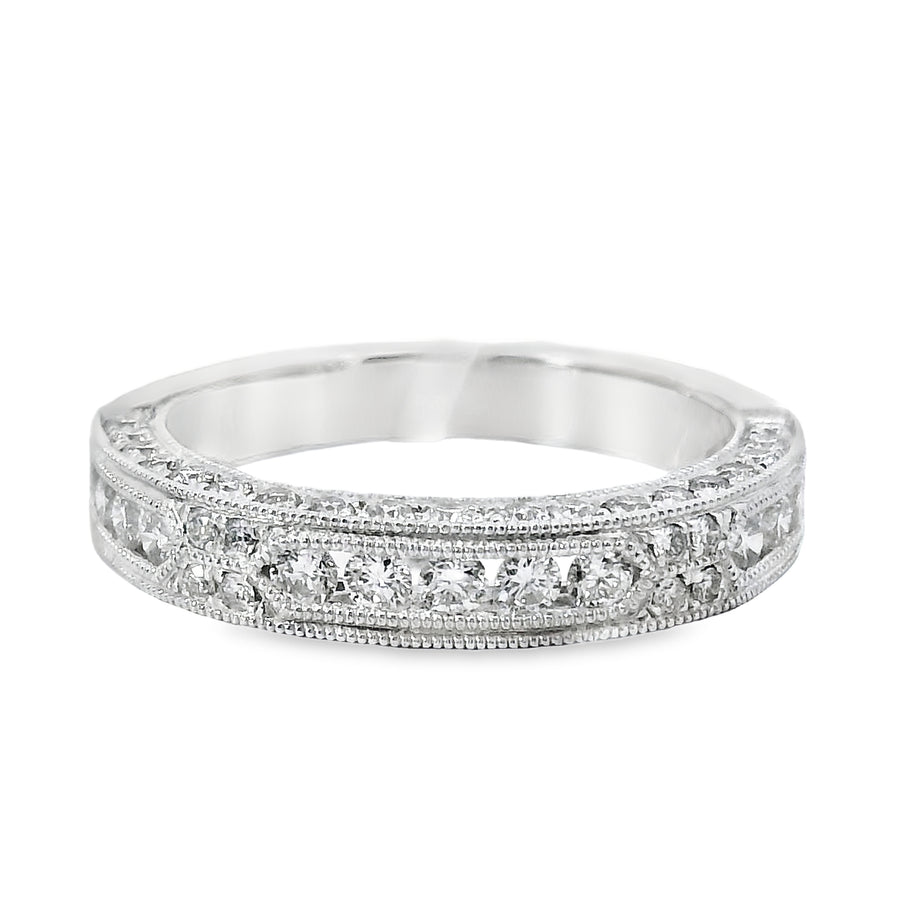18kt White Gold Diamond Channel Set Ring (0.73ct)