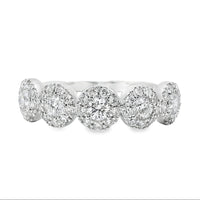 18K White Gold Round Diamond Wedding Ring (.69ct)