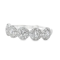 18K White Gold Round Diamond Wedding Ring (.69ct)