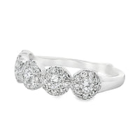 18K White Gold Round Diamond Wedding Ring (.69ct)