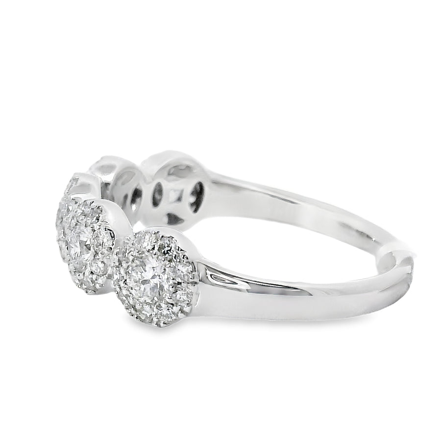18K White Gold Round Diamond Wedding Ring (.69ct)