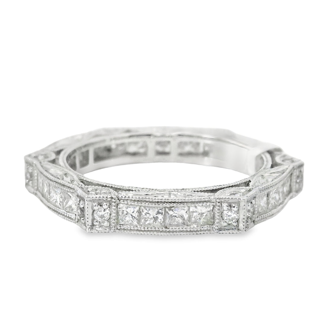 18kt White Gold Princess Diamond Eternity Ring (1.05ct)
