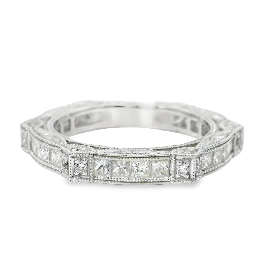 18kt White Gold Princess Diamond Eternity Ring (1.05ct)