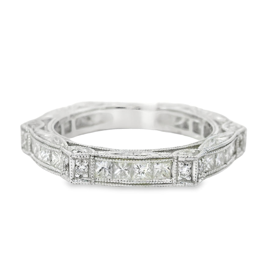18kt White Gold Princess Diamond Eternity Ring (1.05ct)