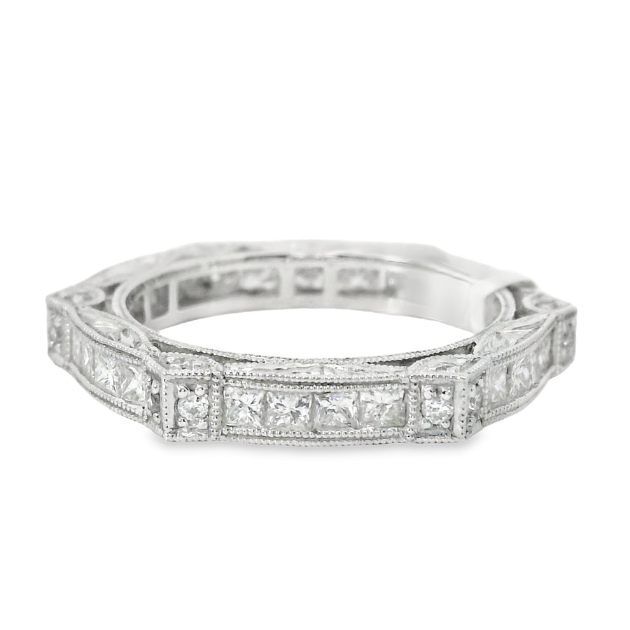 18kt White Gold Princess Diamond Eternity Ring (1.05ct)