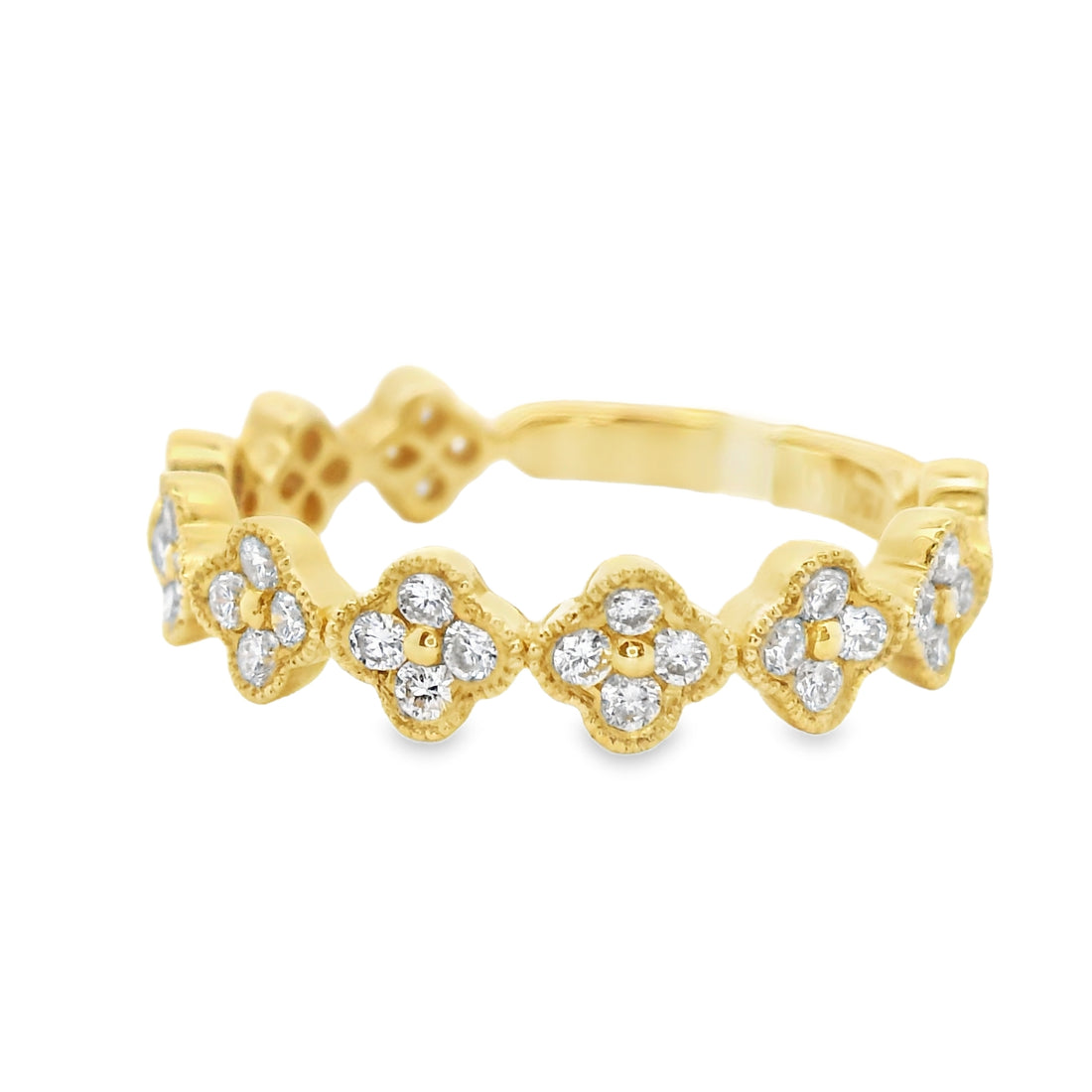 18kt Yellow Gold Diamond Geometric Wedding Ring (0.43ct)