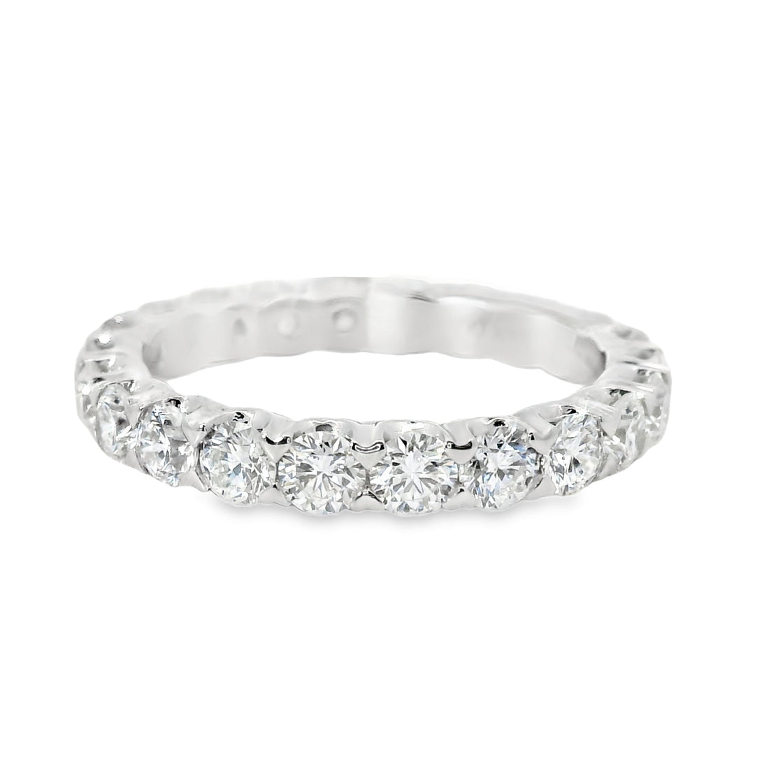 18kt White Gold Round Diamond Eternity Ring (2.19ct)