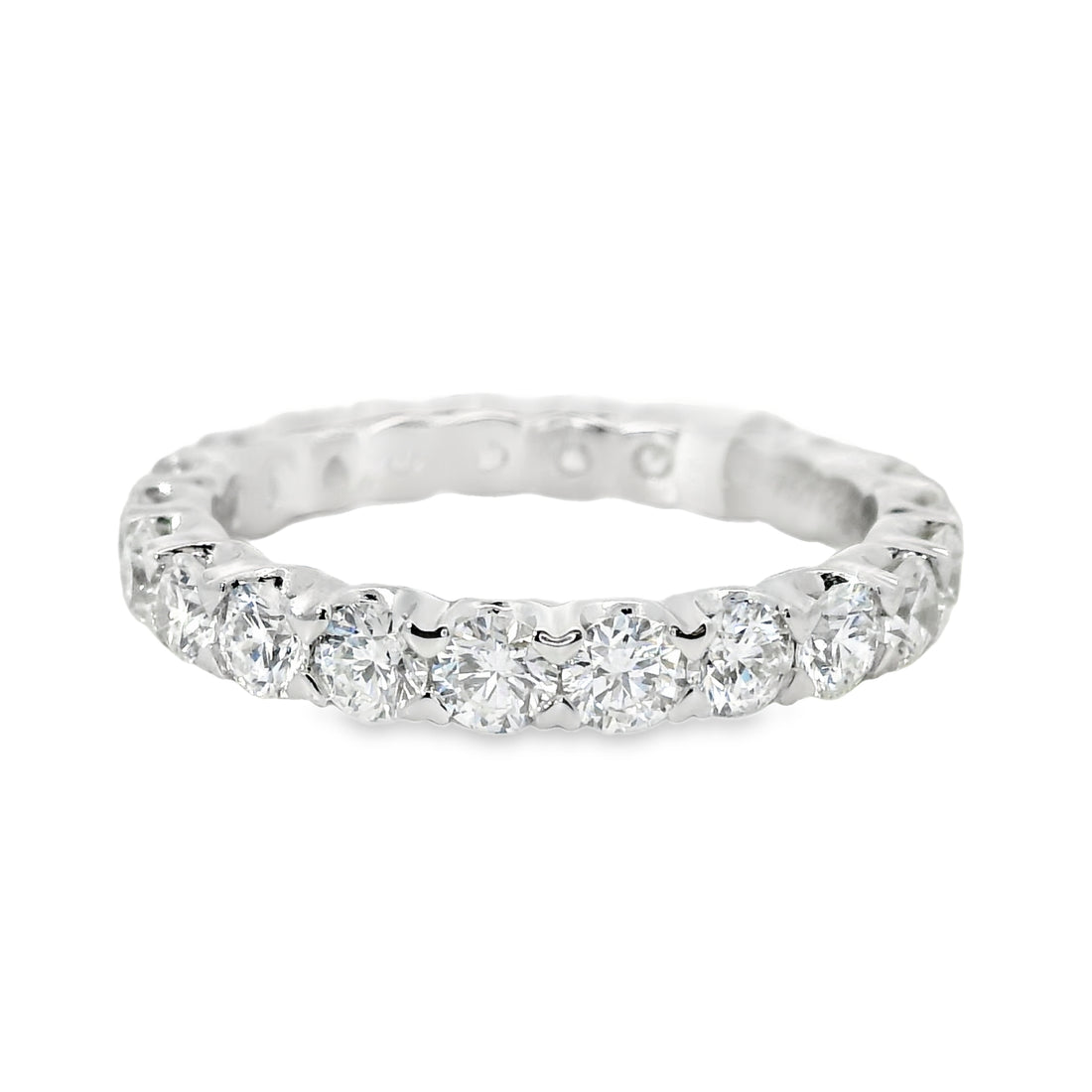 18kt White Gold Round Diamond Eternity Ring (2.19ct)