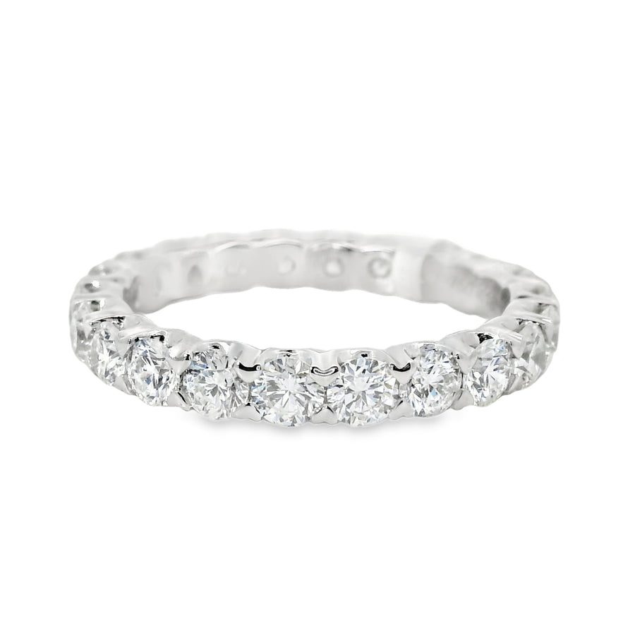 18kt White Gold Round Diamond Eternity Ring (2.19ct)