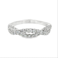 18K White Gold Natural Diamond Wedding Ring (.56ct)