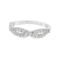 18K White Gold Natural Diamond Wedding Ring (.56ct)