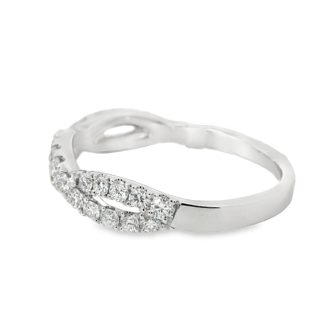 18K White Gold Natural Diamond Wedding Ring (.56ct)