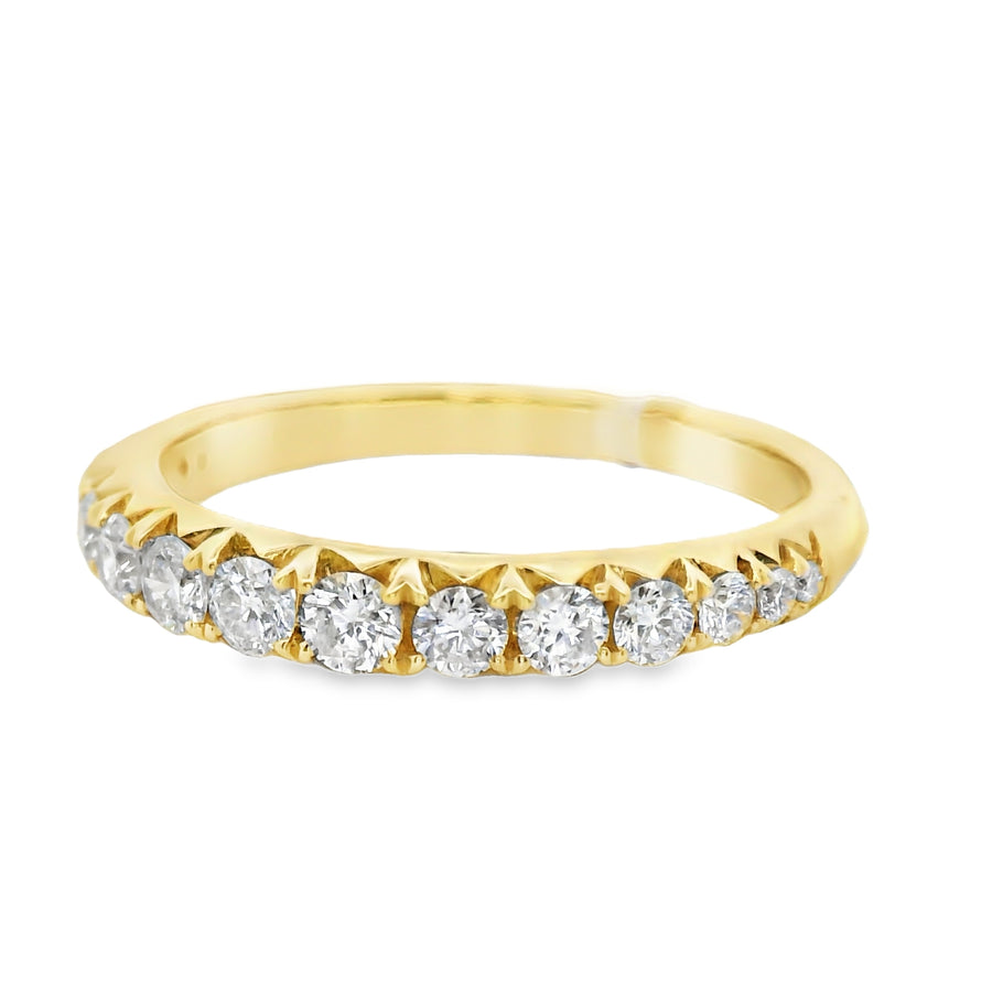 18kt Yellow Gold Diamond Prong Set Wedding Ring (0.51ct)