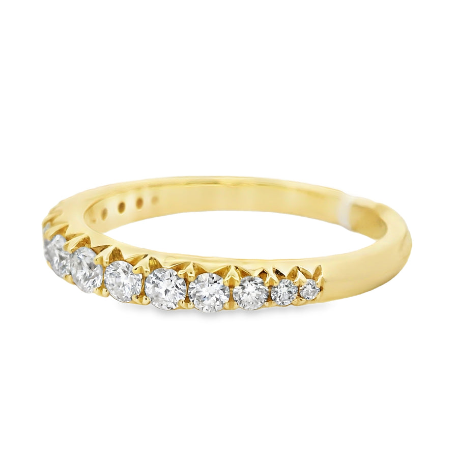 18kt Yellow Gold Diamond Prong Set Wedding Ring (0.51ct)