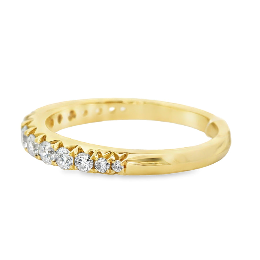 18kt Yellow Gold Diamond Prong Set Wedding Ring (0.51ct)