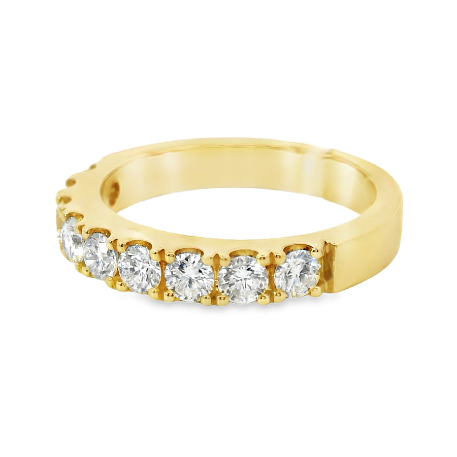 18kt Yellow Gold Diamond Prong Set Wedding Ring (0.83ct)