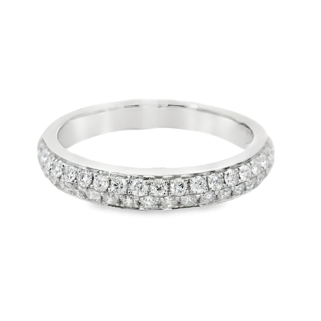 18kt White Gold Diamond Pave Wedding Ring (0.44ct)