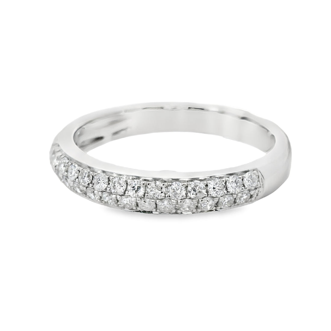 18kt White Gold Diamond Pave Wedding Ring (0.44ct)