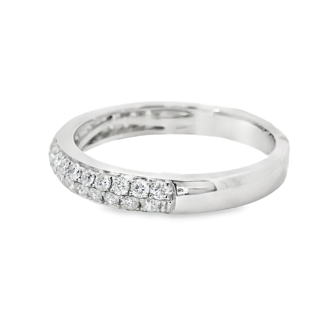 18kt White Gold Diamond Pave Wedding Ring (0.44ct)