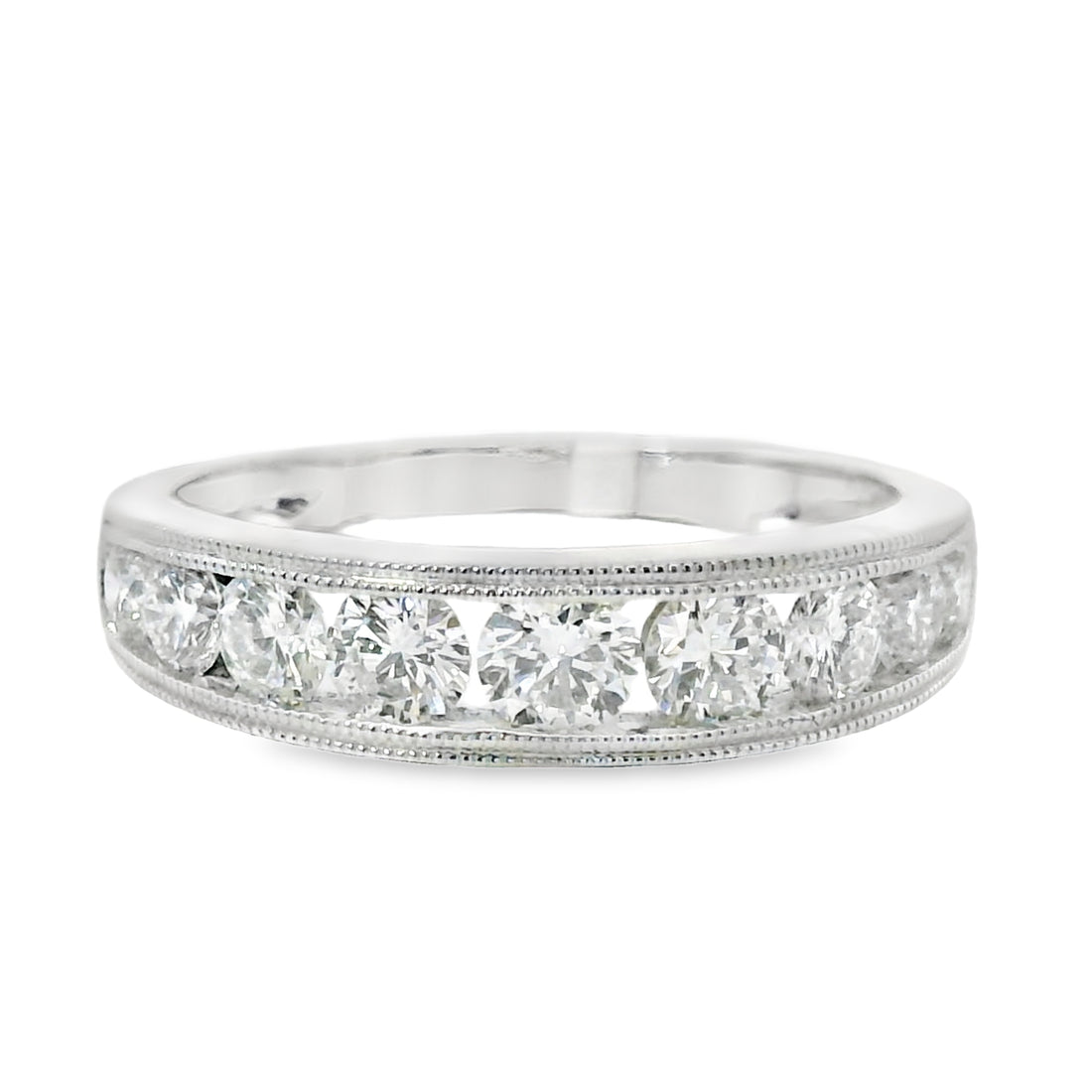 18kt White Gold Diamond Channel Set Wedding Ring (1.03ct)
