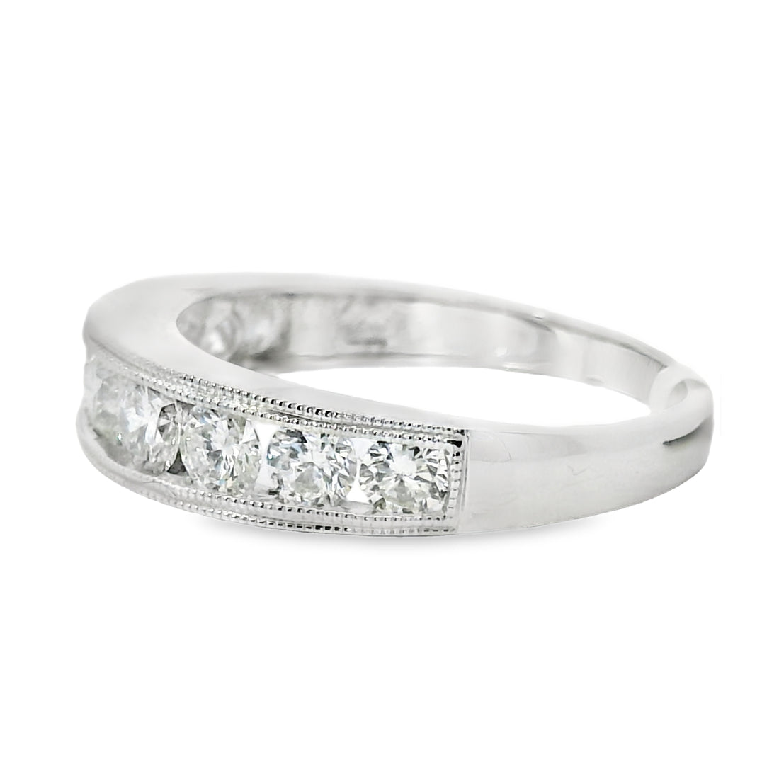 18kt White Gold Diamond Channel Set Wedding Ring (1.03ct)