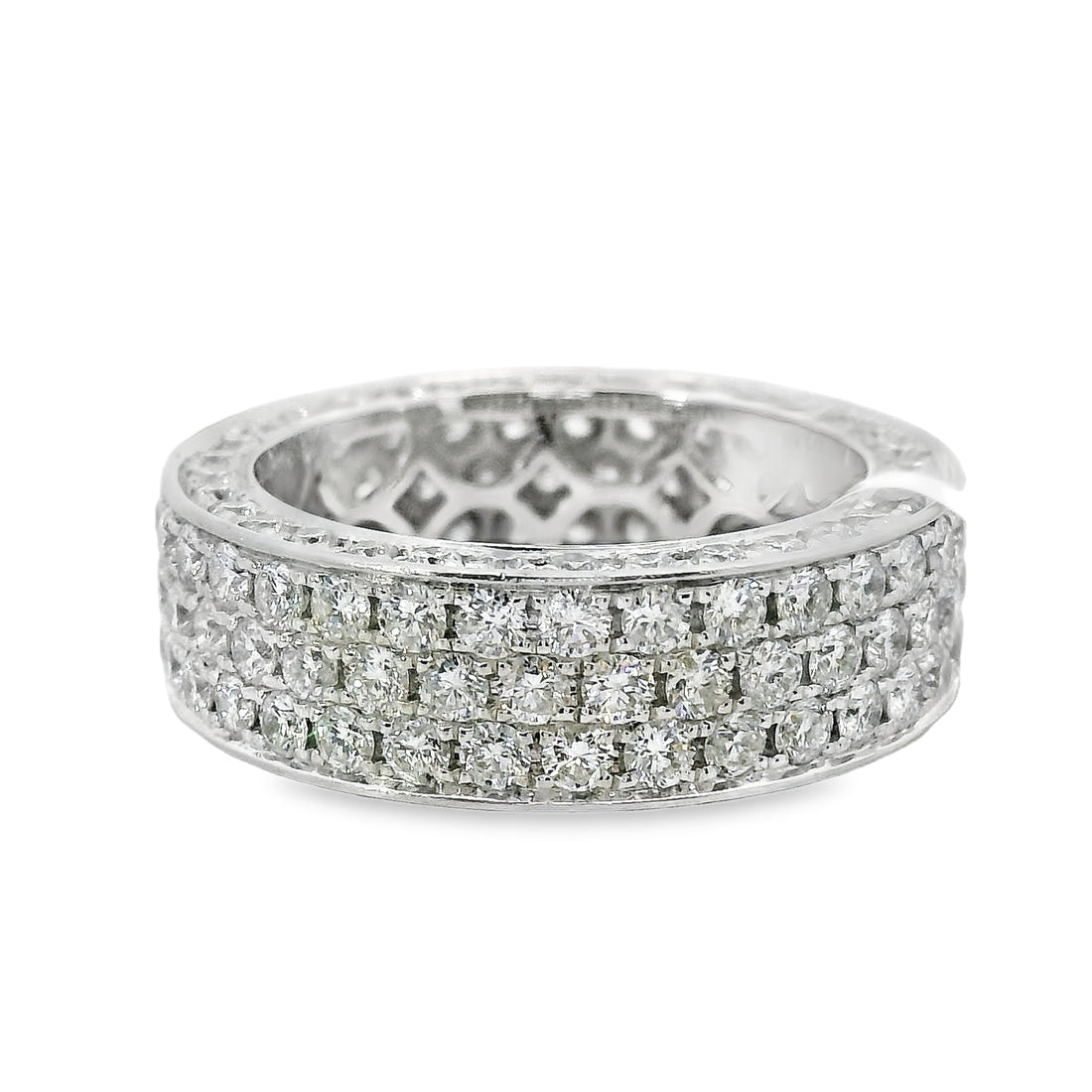 18kt White Gold Diamond Eternity Wedding Ring (3.32ct)