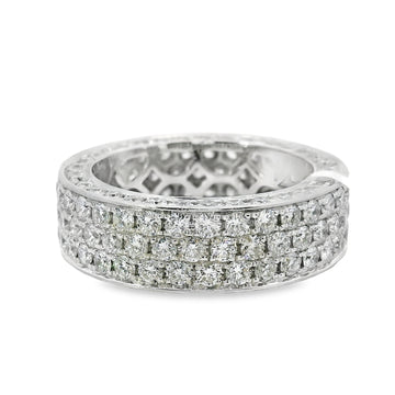 18kt White Gold Diamond Eternity Wedding Ring (3.32ct)