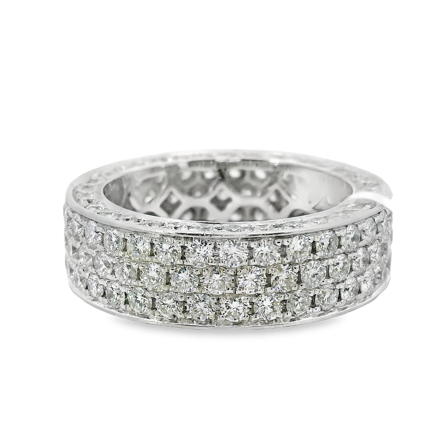18kt White Gold Diamond Eternity Wedding Ring (3.32ct)