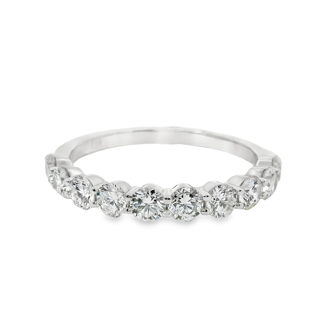 18kt White Gold Diamond Shared Prong Wedding Ring (1.01ct)