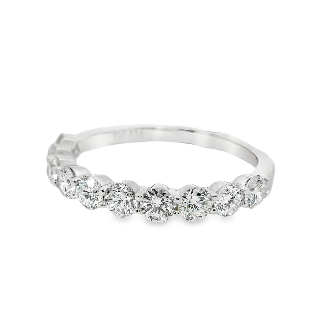 18kt White Gold Diamond Shared Prong Wedding Ring (1.01ct)