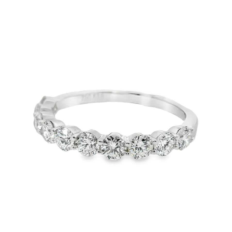 18kt White Gold Diamond Shared Prong Wedding Ring (1.01ct)